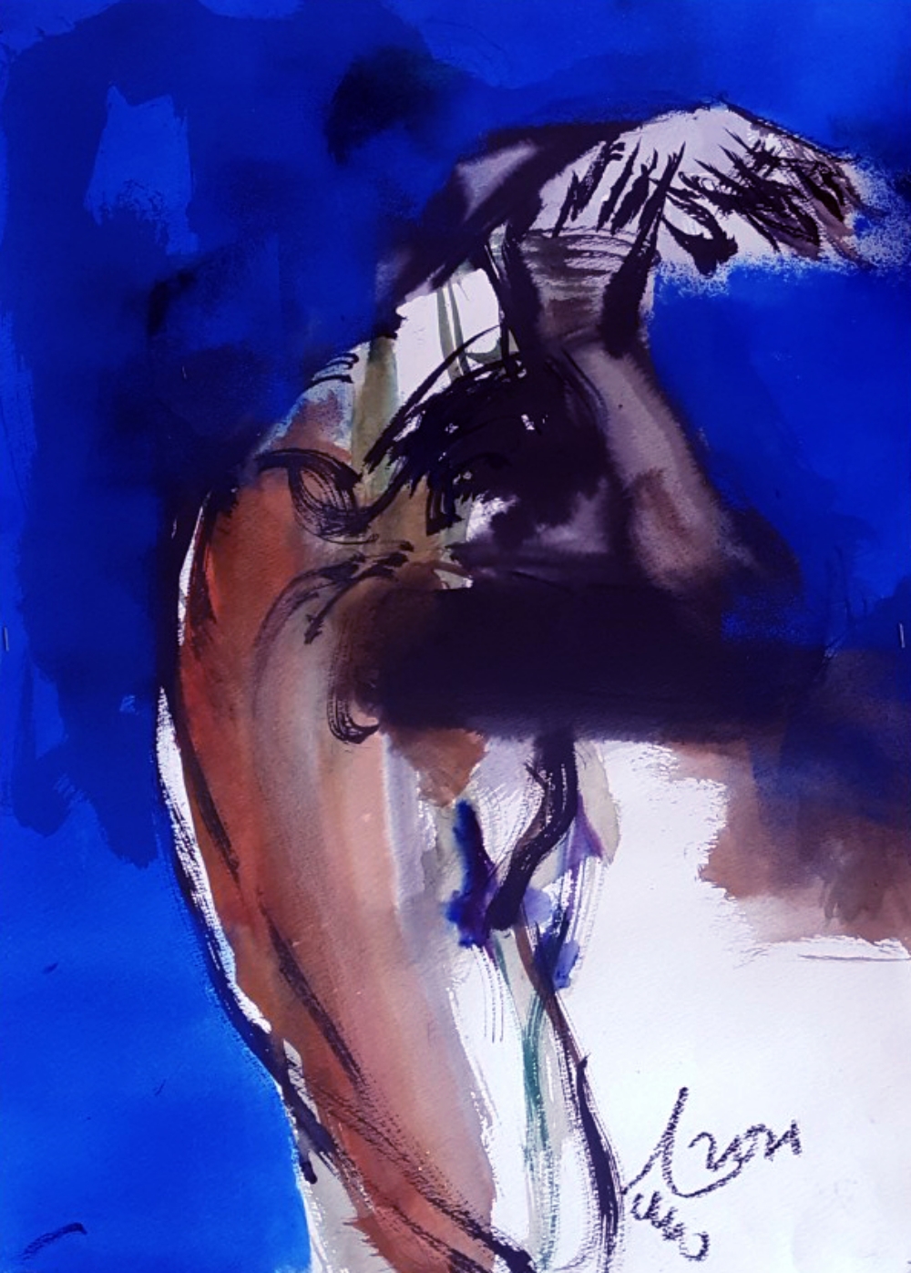 김상용_pose2021_40.9x53.0 cm_watercolor on paper