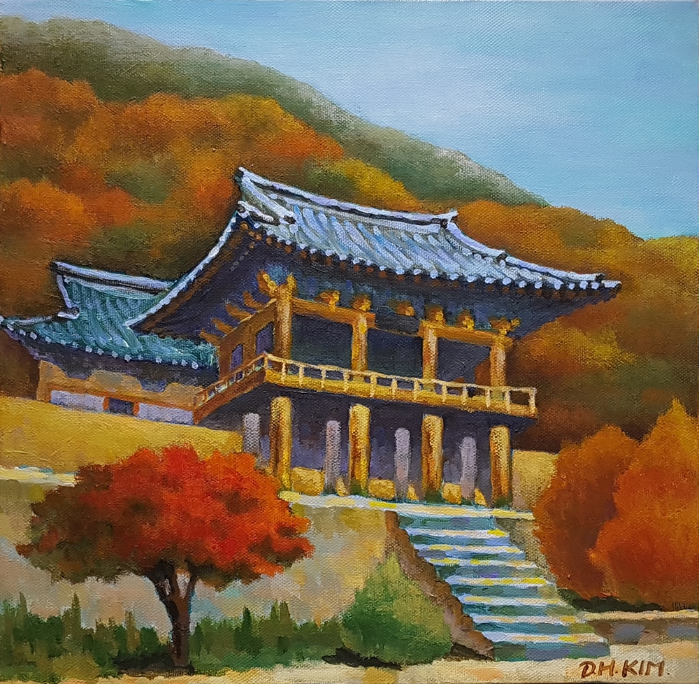 김대현 부석사, 아크릴, 41.0 x 31.8cm